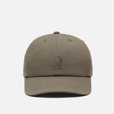 Кепка Kangol Washed Baseball, цвет оливковый