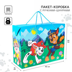 Пакет-коробка, 40 х 30 х 15 см, щенячий патруль PAW Patrol