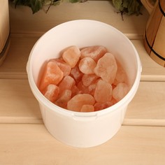 Соль гималайская розовая галька фракция 50-100мм, 2 кг, ведро No Brand