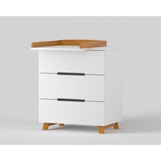 Комод пеленальный инканто anniken lux 800/3, белый/бук No Brand