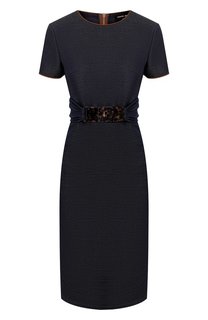Платье из смеси шерсти и шелка Giorgio Armani