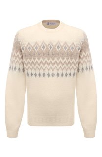 Свитер из шерсти и хлопка Brunello Cucinelli