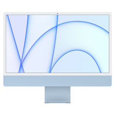 Моноблок APPLE iMac 24 (2023) Blue MQRC3 (Английская раскладка клавиатуры) (Apple M3/8192Mb/256Gb SSD/Wi-Fi/Bluetooth/Cam/23.5/4480x2520/macOS)