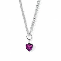 Колье Coeur de Lion, кристаллы Swarovski, длина 75 см, фиолетовый, красный