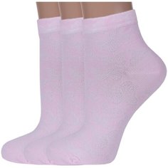 Носки RuSocks, 3 пары, размер 23-25 (36-39), розовый