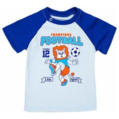 Футболка РиД - Родители и Дети, размер 74-80, синий