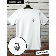 Футболка minimal trend, размер 2XL, белый