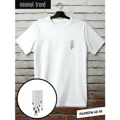 Футболка minimal trend, размер 2XL, белый