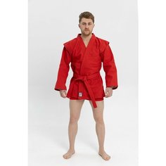 Куртка для самбо РЭЙ-СПОРТ, размер 44, красный