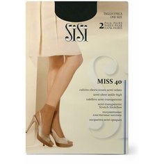 Гольфы Sisi, 40 den, 2 пары, размер 0 ( one size), черный