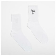 Носки Minaku, размер 25 см (38-40), белый