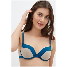 Бюстгальтер infinity lingerie, размер 80B, бежевый, синий