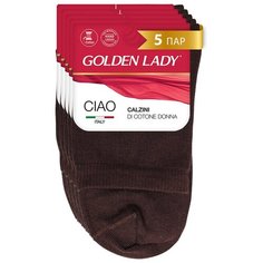 Носки Golden Lady, 5 пар, 5 уп., размер 35-38, коричневый