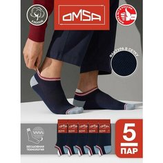 Носки Omsa, 5 пар, размер 42-44, синий