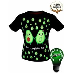 Футболка Glow Point, размер 38, черный