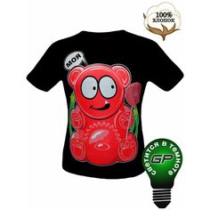 Футболка Glow Point, размер 38, черный