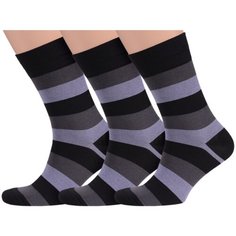 Носки MoscowSocksClub, 3 пары, размер 25 (38-40), серый