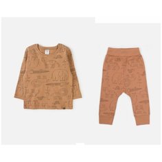 Комплект одежды crockid, размер 68, коричневый