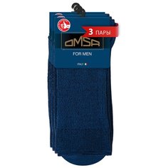Носки Omsa, 3 пары, размер 45-47, синий