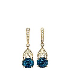 Серьги IMAGIC, желтое золото, 585 проба, родирование, топаз