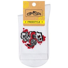 Носки Omsa, размер 35-38, белый, красный