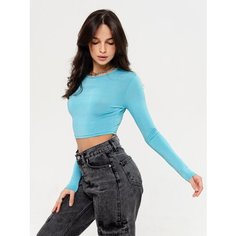 Лонгслив размер m, бирюзовый