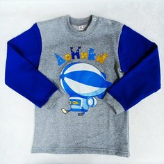 Лонгслив , размер 60, серый, синий