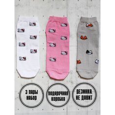 Носки SNUGSOCKS, 3 пары, размер 36-41, серый