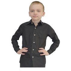 Школьная рубашка TUGI, размер 128, черный