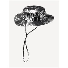 Шляпа ИКЕА, размер L/XL, черный, белый