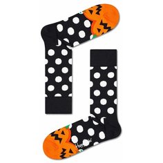 Носки Happy Socks, размер 25, черный, пыльная роза, оранжевый