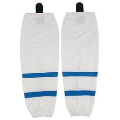 Гамаши хоккейные MAD GUY, размер JR (64-65 см), синий, белый