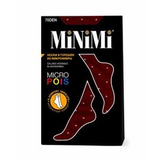 Носки MiNiMi, 70 den, размер 0 (UNI), бордовый, черный
