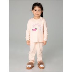 Пижама Белый Слон, размер 110/116, белый, оранжевый