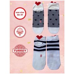 Носки Turkan, 2 пары, размер универсальный, белый