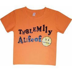 Футболка , размер 104, оранжевый