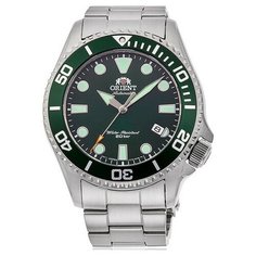 Наручные часы ORIENT Diving Sports, зеленый, серебряный