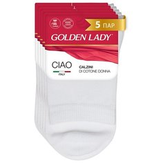 Носки Golden Lady, 5 пар, 5 уп., размер 35-38, белый