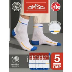 Носки Omsa, 5 пар, 5 уп., размер 36-38, белый