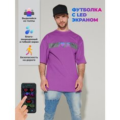Футболка Cyberpix, размер 50, розовый, фиолетовый