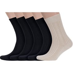 Носки RuSocks, 5 пар, размер 25 (38-40), мультиколор