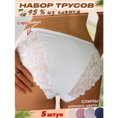 Трусы , 3 шт., размер 44, синий, бордовый