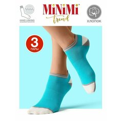 Носки MiNiMi, 3 пары, размер 35-38, бирюзовый