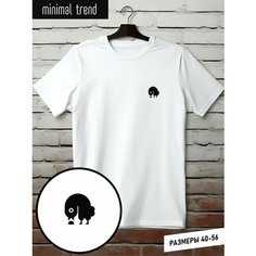 Футболка minimal trend, размер 2XS, белый