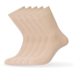 Носки Omsa, 5 пар, 5 уп., размер 42-44, бежевый