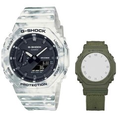 Наручные часы CASIO G-Shock GAE-2100GC-7A, мультиколор, белый