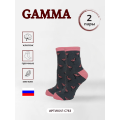 Носки ГАММА, 2 пары, размер 23-25(36-40), серый Gamma