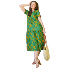 Платье Оптима Трикотаж, размер 48, зеленый