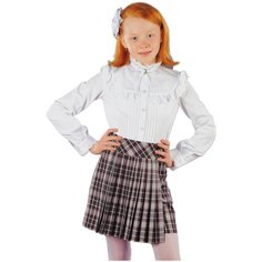 Школьная юбка Инфанта, размер 164-80, серый