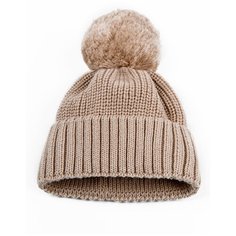 Шапка бини Amarobaby Pure Love Muffin, размер 38-40, бежевый